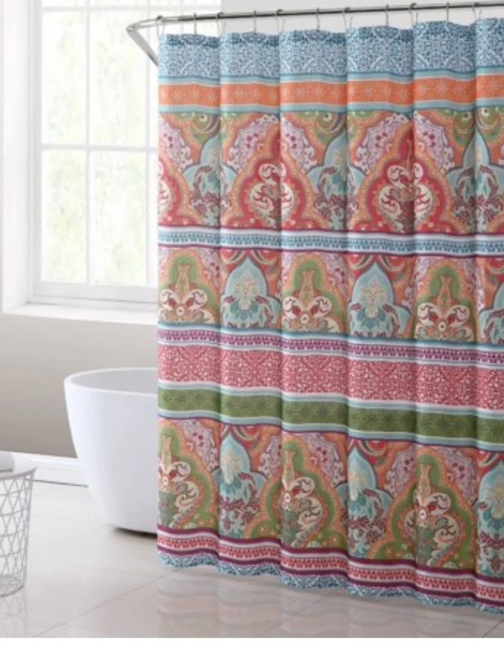 Better Homes & Gardens Shower Curtain 70x72 2 quilted pillow shams to Match